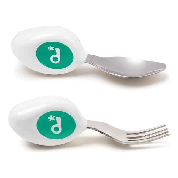 Set Cubiertos Niños 12 Meses Doddl Cuchara Tenedor Ergonómico Alimentación Autónoma