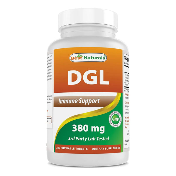 Dgl 380 Mg Masticable Inmune Best Naturals 180 Tabletas - Imagen 1
