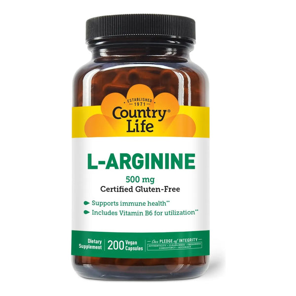 Cápsulas L-arginina 500 Mg Con Vitamina B6 200 Unidades Alta - Imagen 1