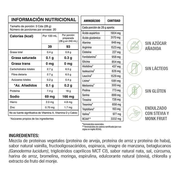 Proteína Vegana Savvy Vainilla 560g - Imagen 3