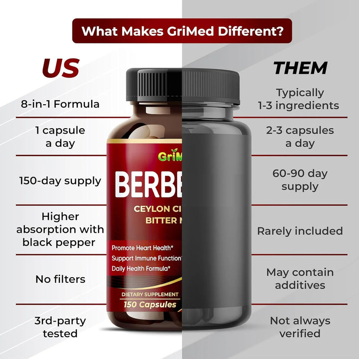 Berberina 9500 Mg Melón Amargo Canela De Ceilán Apoyo Inmuno - Imagen 6