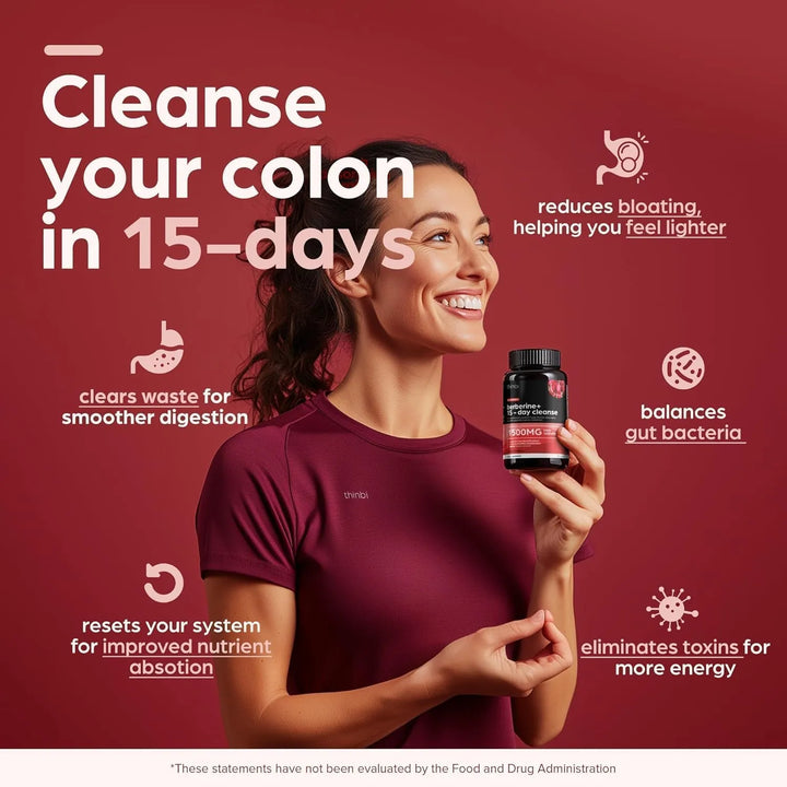 Berberina 1500 Mg Limpieza Colon Desintoxicación Avanzada 15 - Imagen 2