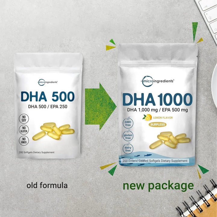 Aceite De Pescado Omega 3 1000 Mg Dha 500 Mg 200 Cápsulas Bl - Imagen 4