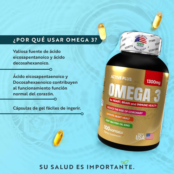 Omega 3 Fish Oil Puro- Epa Dha 1300mg - Imagen 5