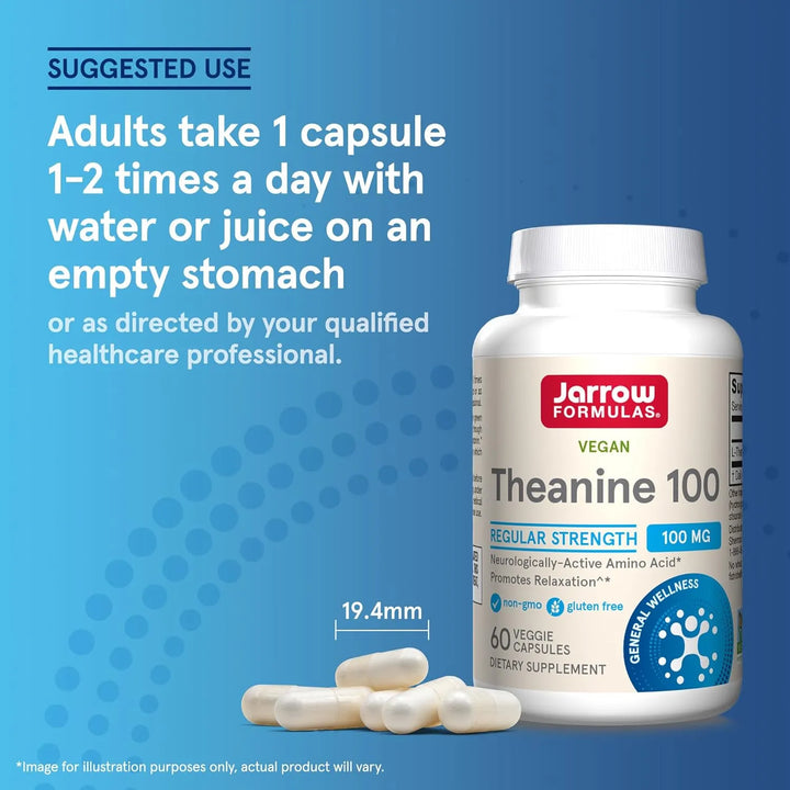 Teanina 100 Mg Aminoacidos Neurologicamente Activos 60 Cap - Imagen 7