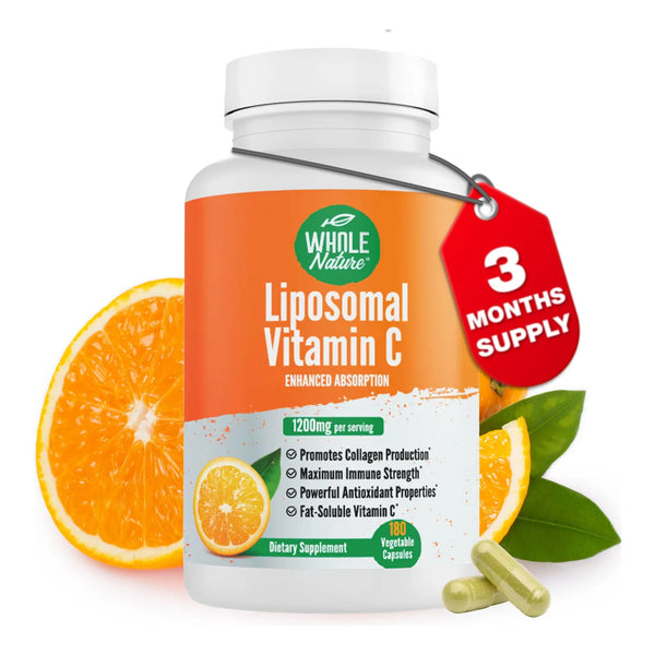 Cápsulas De Vitamina C Liposomal 1200 Mg Alta Absorción 180 - Imagen 1