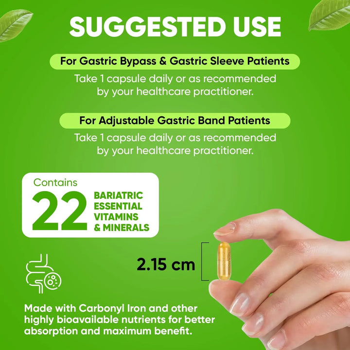 Cápsulas Multivitamínicas Bariátricas Diarias Con 60 Mg De H - Imagen 4