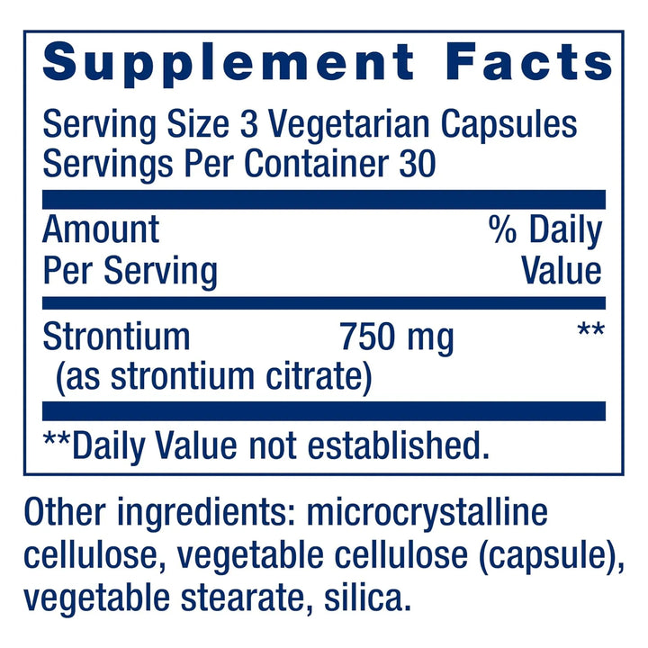 Cápsulas 750 Mg De Estroncio Para Salud Ósea Densidad De Tej - Imagen 3