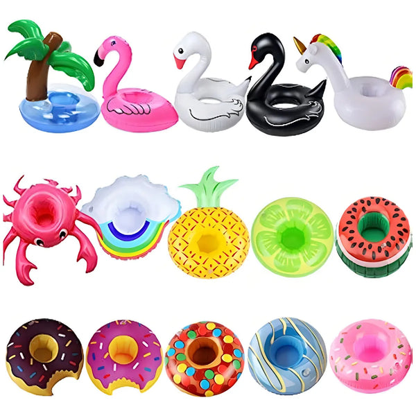 Soporte Inflable Para Bebidas Ishyan Paquete De 15 Flotador Piscina Fiesta