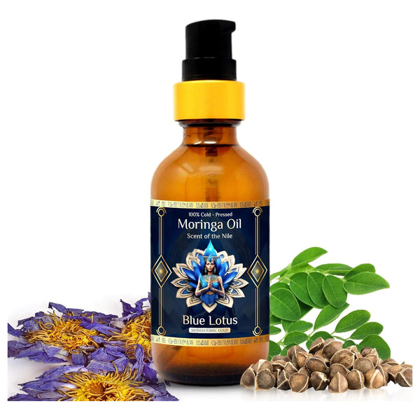 Aceite De Moringa Puro Con Aceite Esencial De Flor De Loto A - Imagen 1