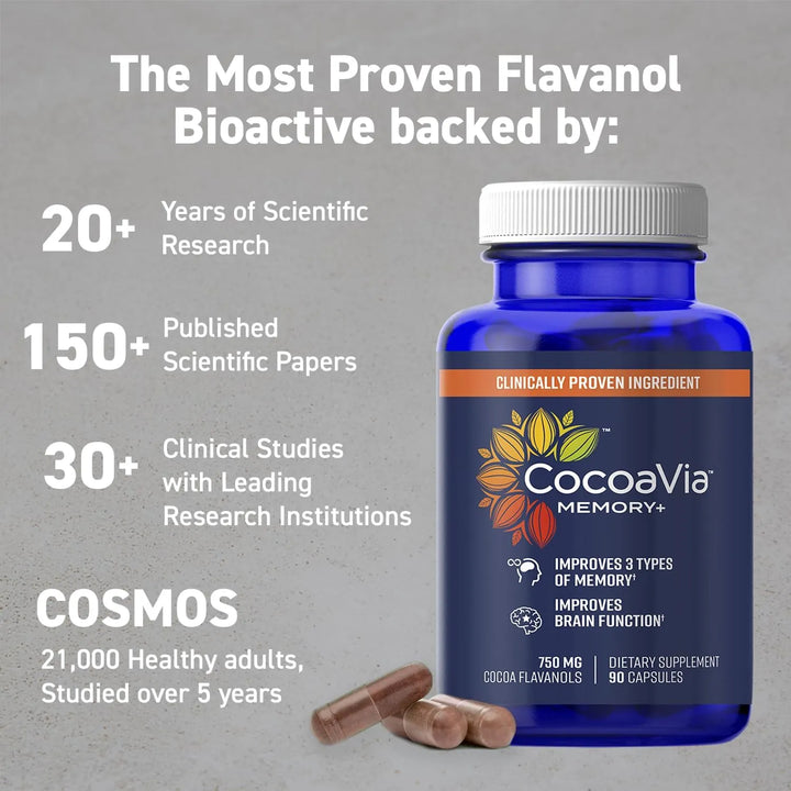 Cápsulas De Flavanoles De Cacao 750 Mg Para Memoria Y Funció - Imagen 6