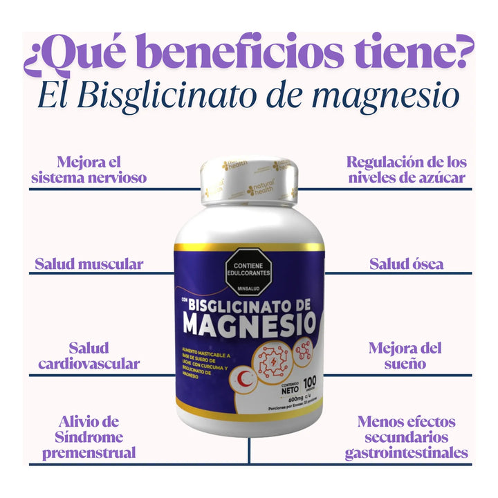 Bisglicinato Magnesio Quelado Capsula Suplemento Natural Sin Sabor - Imagen 4