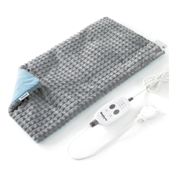 Almohadilla Termica Electrica Masajeadora Para Espalda Cuello Y Hombros Con Vibracion Y Calor Ajustable