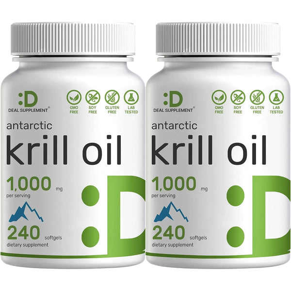 Aceite De Krill Antártico 1000 Mg Paquete Doble 480 Cápsulas - Imagen 1