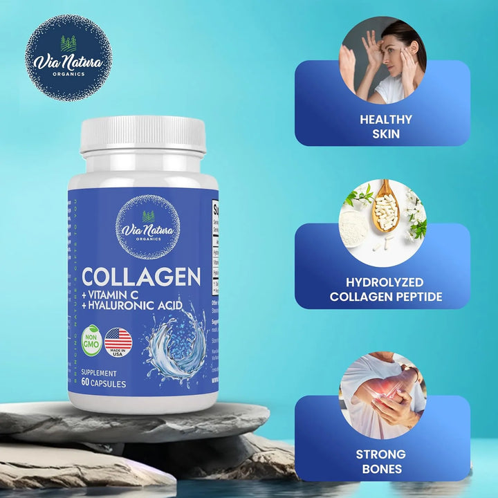 Colágeno Vitamina C Ácido Hialurónico Péptidos Hidrolizados - Imagen 2