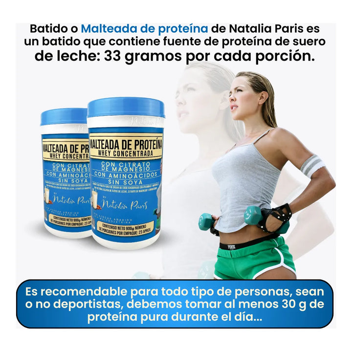 Kit X2 Proteína Whey Concentrada Natalia París - Imagen 5