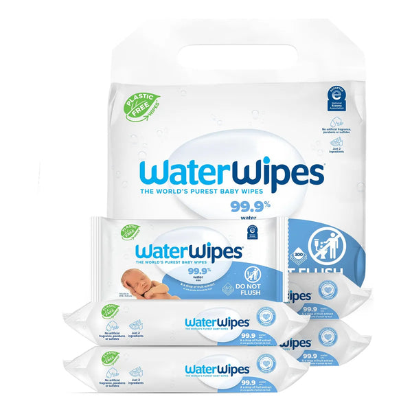 Toallitas Waterwipes Bebé 99.9% Agua Hipoalergénicas 300 Uni Pura Protección Para Pieles Sensibles