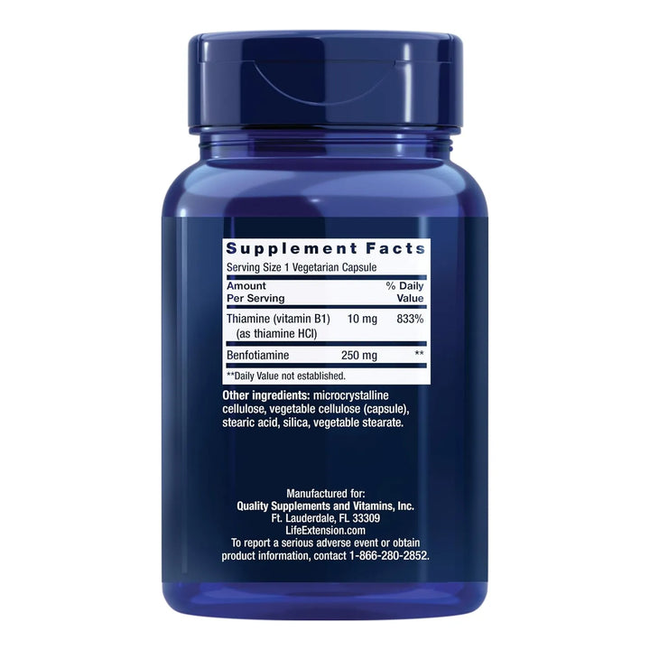Cápsulas De Benfotiamina 250 Mg 120 Unidades Pack Multi Func - Imagen 2
