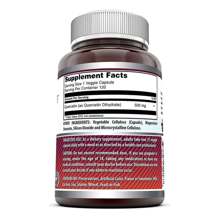 Cápsulas De Quercetina 500 Mg 120 Unidades Apoyo Salud Y Bie - Imagen 2