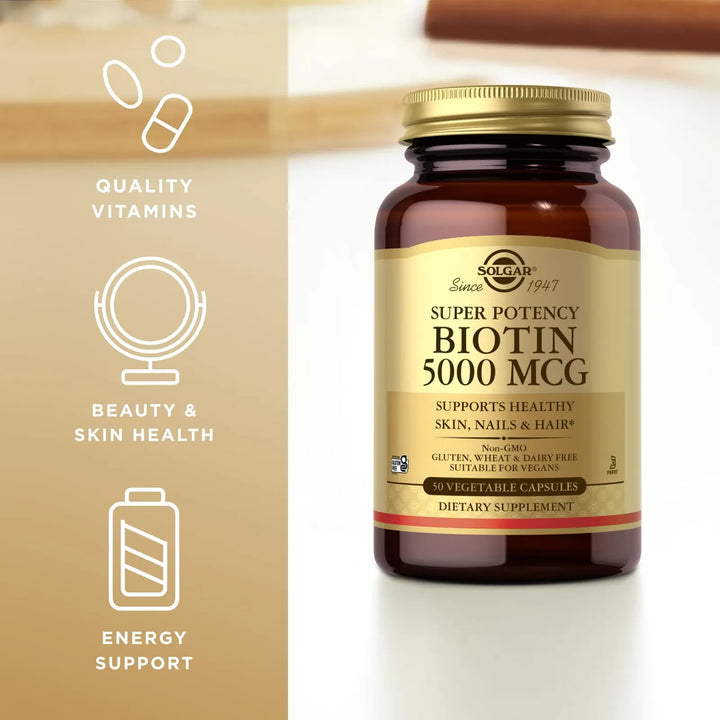 Biotina 5000 Mcg 50 Cápsulas Vegetales Paquete De 2 Para Cab - Imagen 4
