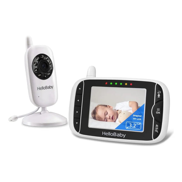Monitor De Video Bebe Con Camara Audio Vision Nocturna Intercomunicador 2 Vias 8 Melodias