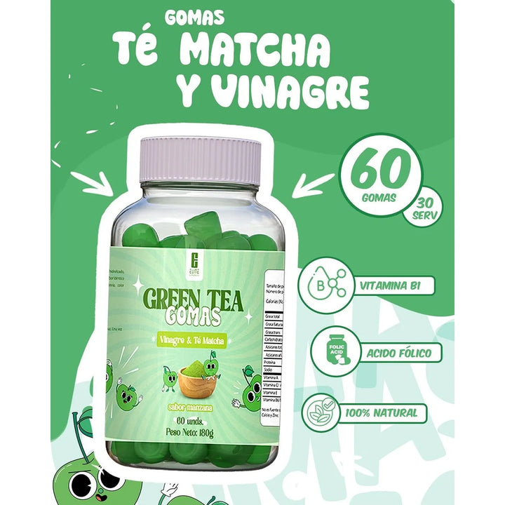 Gomas Te Verde Quemador De Gras Manzana - Imagen 7