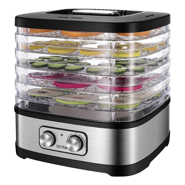 Deshidratador De Alimentos OSTBA Negro 5 Bandejas Control Temperatura Ajustable