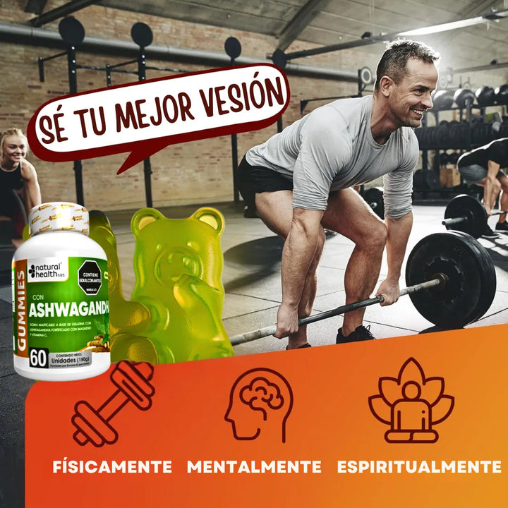 Ashwagandha Gomita Goma Organica Magnesio Vitamina C Invima Estres Cortisol Original Himalaya Sin Sabor - Imagen 6