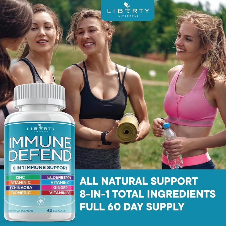 Cápsulas De Inmunidad 8 En 1 Con Equinácea Zinc 50 Mg Vitami - Imagen 11