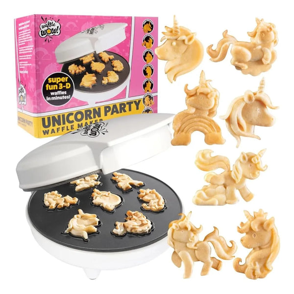 Maquina Waffles Unicornio 7 Figuras Divertidas Desayunos Magicos Antiadherente