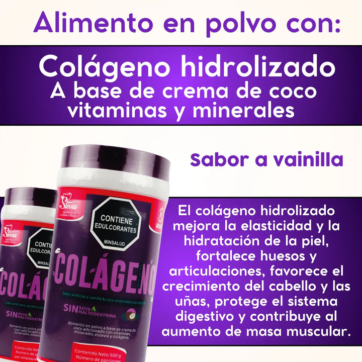Colágeno Nutrition Factory Vainilla X3  500g - Imagen 2