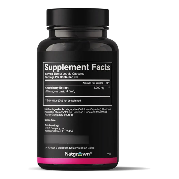 Vitex Chasteberry 1000 Mg Equilibrio Hormonal Fertilidad 120 - Imagen 2