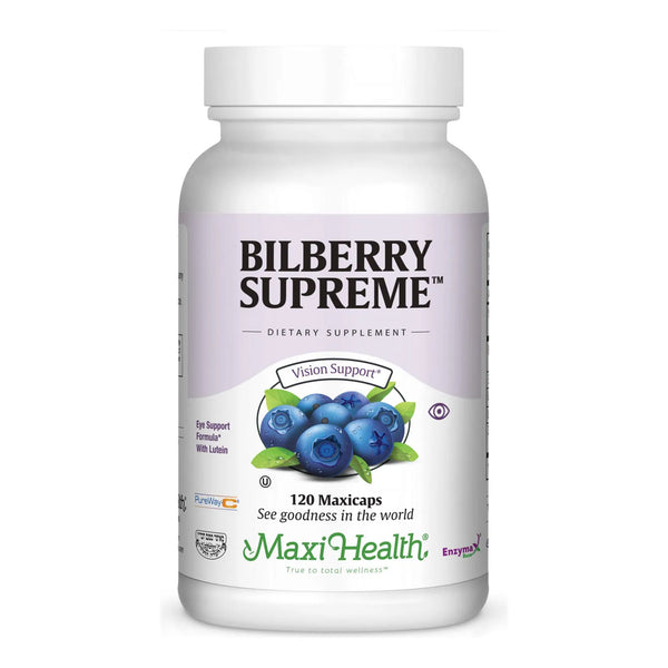 Bilberry Supreme Con Eyebright Y Luteína 120 Cápsulas Soporte Ocular Natural