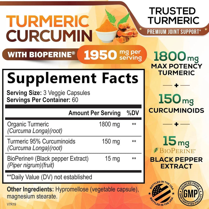 Cúrcuma En Polvo Máxima Potencia 95% Curcuminoides 1.8 Gramo - Imagen 2