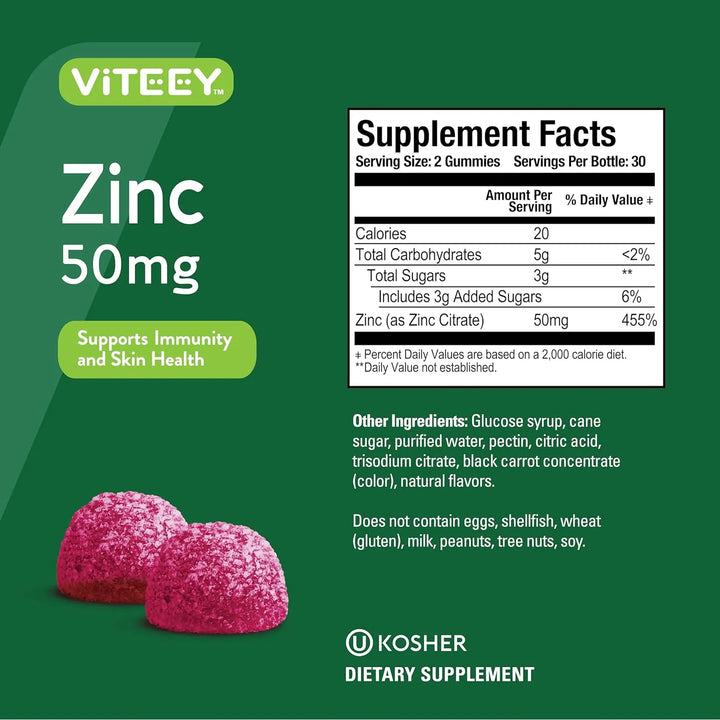 Gomitas De Zinc 50 Mg Sabor Intenso Para Adultos Y Adolescen - Imagen 4