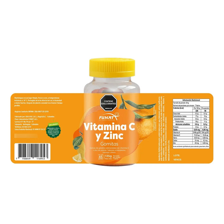 Gomitas Con Vitamina C Y Zinc - Imagen 2