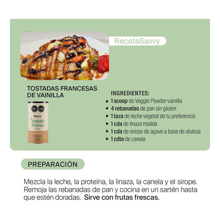 Proteína Vegana Savvy Vainilla 560g - Imagen 7