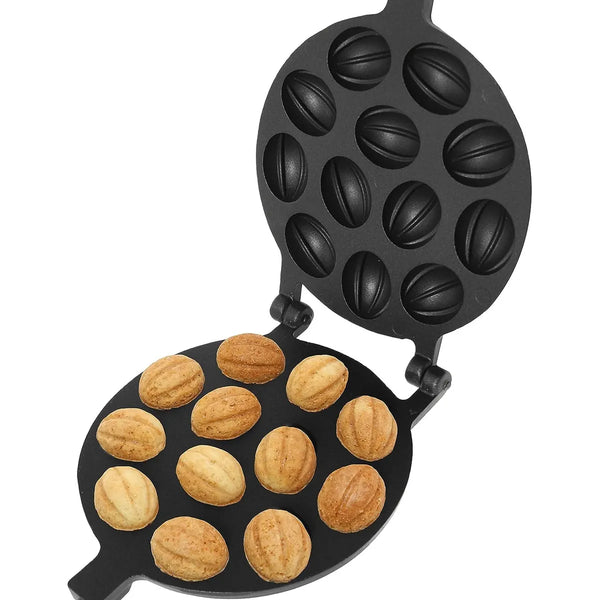 Molde Para Galletas De Nueces 12 Cavidades Antiadherente Estufa Gas Y Electrica
