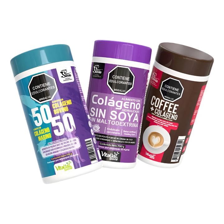 Kit Vitaliah: Colágeno Hidrolizado Vainilla + Coffee + Marino/bovino - Imagen 1