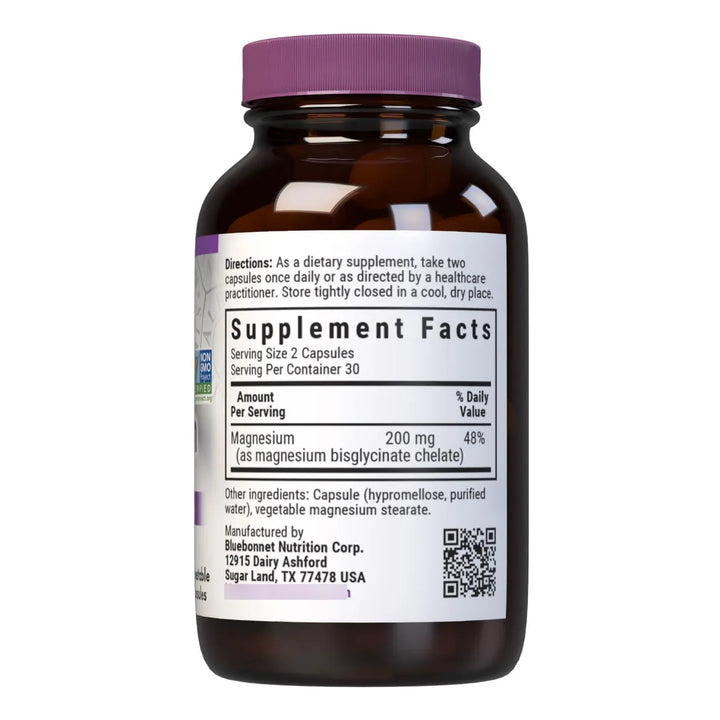 Cápsulas De Magnesio Quelatado 200 Mg Apoyo Al Estrés 60 Uni - Imagen 2