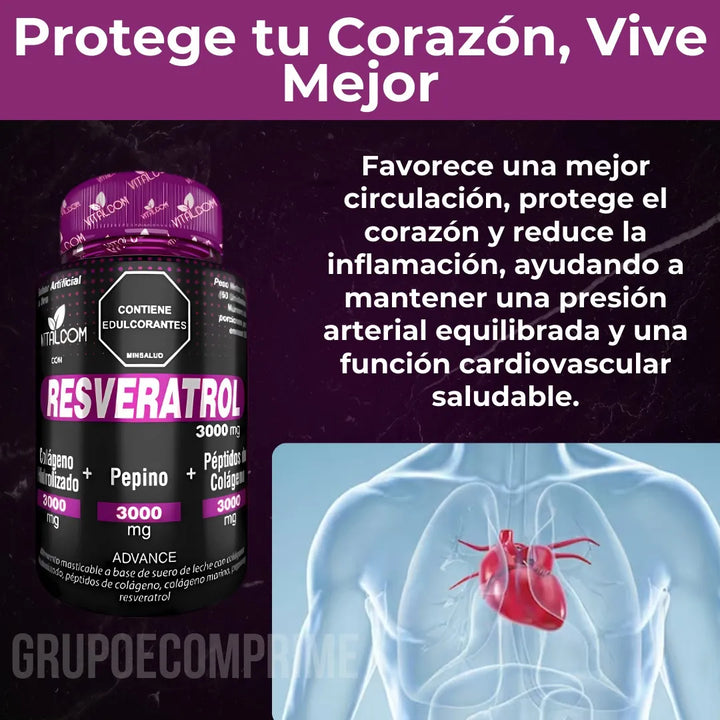 Peptidos Colageno Resveratrol Natural - Imagen 5