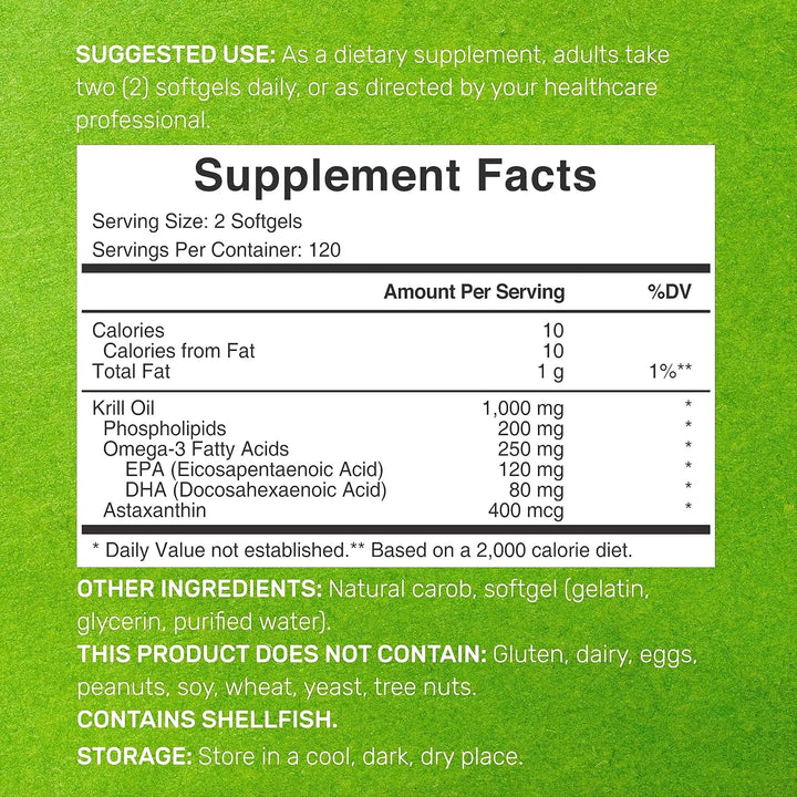 Aceite De Krill Antártico 1000 Mg Paquete Doble 480 Cápsulas - Imagen 2