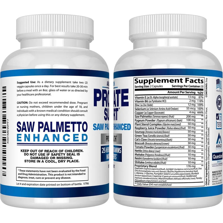 Cápsulas De Saw Palmetto Y 30 Hierbas Para Reducir Micción F - Imagen 3