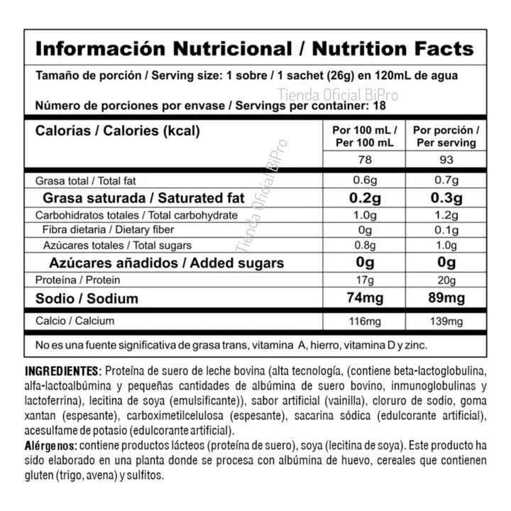 Bipro, Proteína Bipro Sobres - Imagen 3