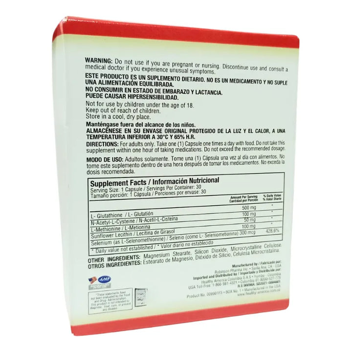 L-glutathion 500mg X30 Cap Heal - Imagen 6