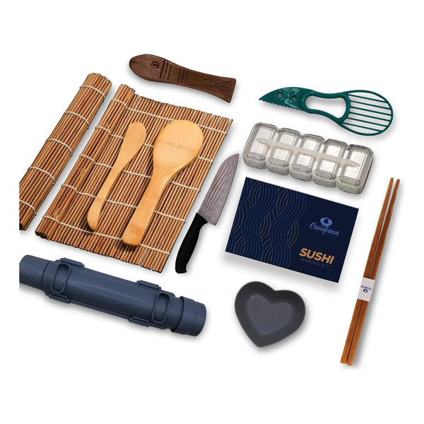 Kit De Sushi Para Principiantes 20 Piezas Incluye Bazuca Pal Azul - Imagen 1