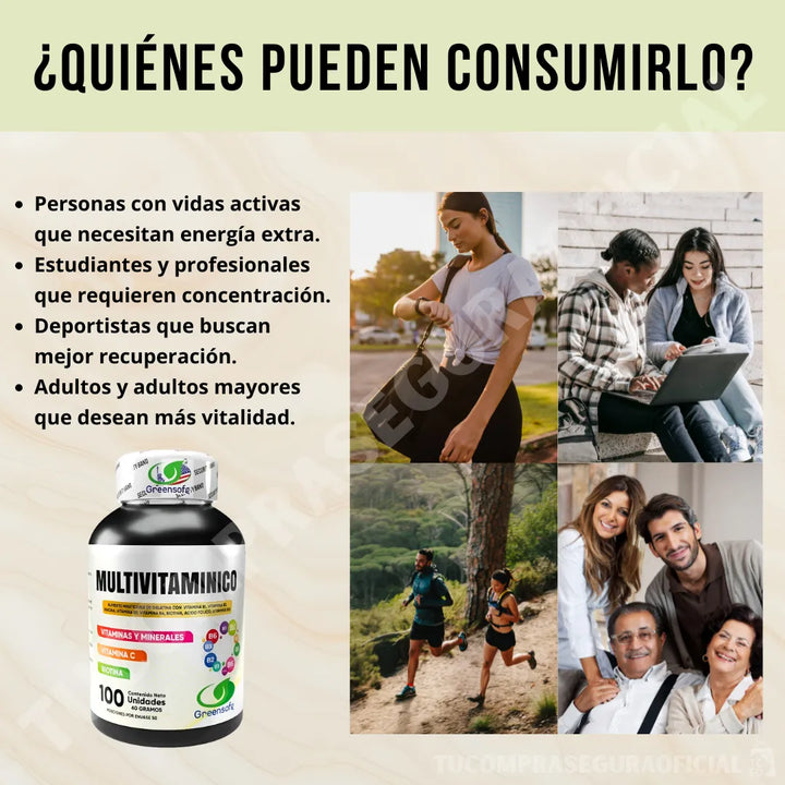 Multivitamínico Vitaminas Y Minerales Con Biotina Vitamina C Natural - Imagen 6