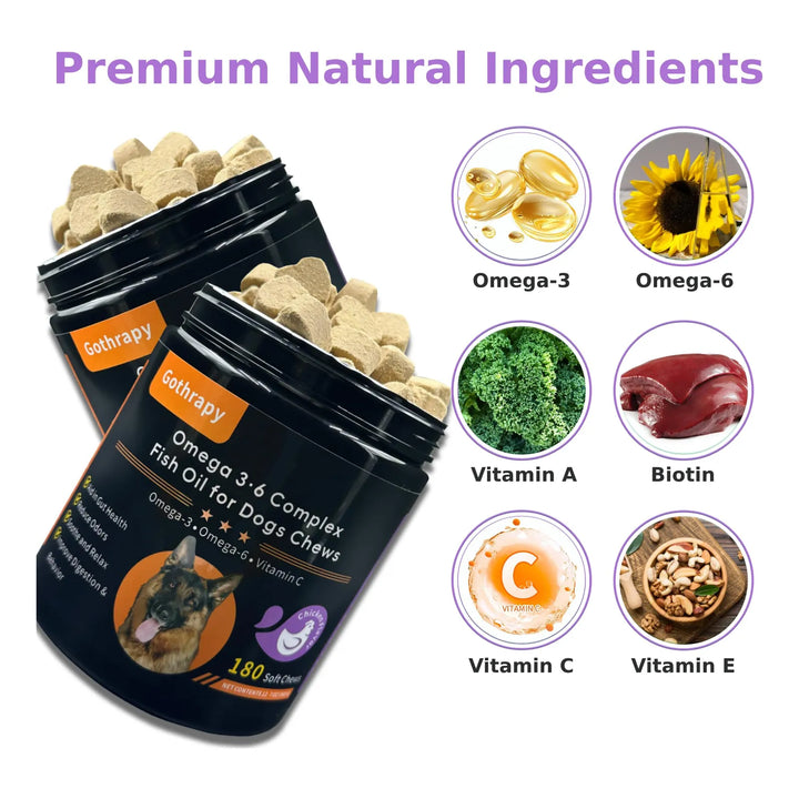 Aceite De Pescado Masticable Para Perros Omega 3 Y 6 Ácidos - Imagen 3