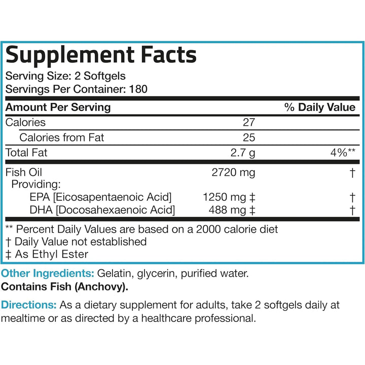Aceite De Pescado Omega 3 Triple Fuerza 2.7 Gramos 1250 Epa - Imagen 5