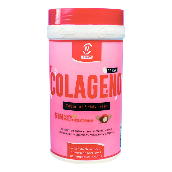 Colágeno Hidrolizado Fresa Nutrition Factory 500g - Imagen 1